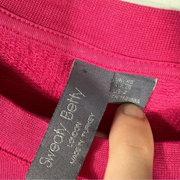 Sweaty Betty Cropped Pink Long Sleeve Lightweight Sweatshirt Top Size 4 - Picture 6 of 11